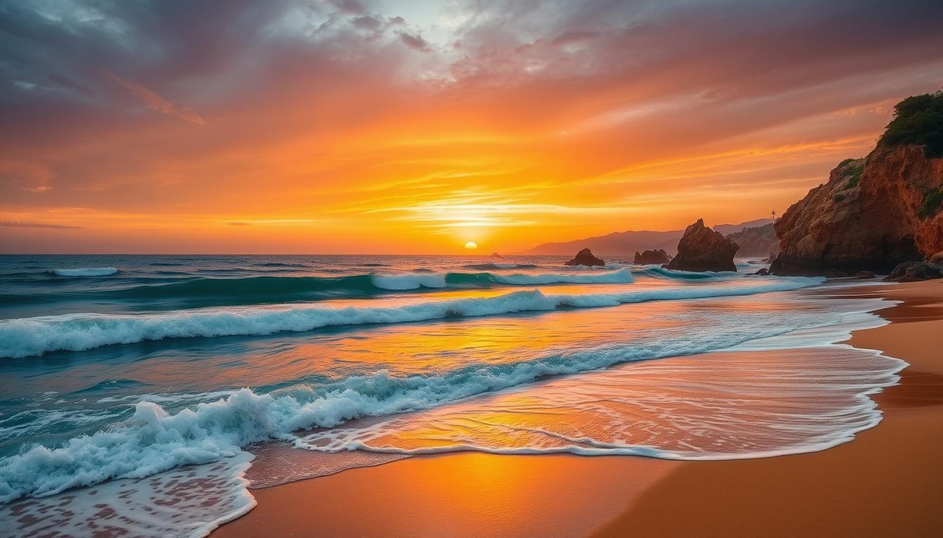 beach wave beaches in Morocco