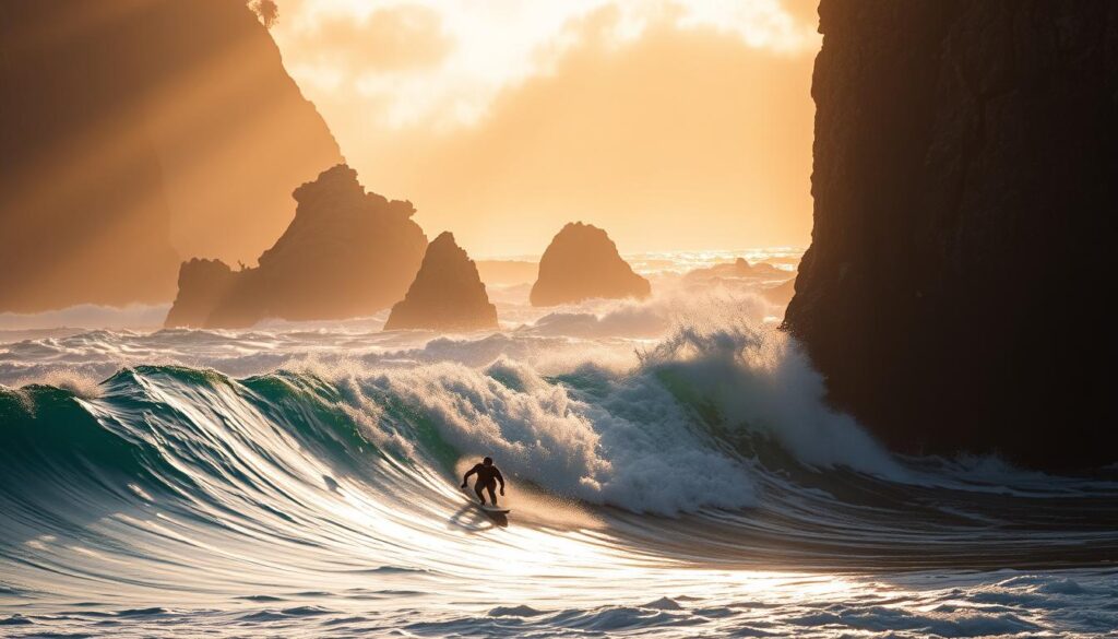 Surfing at Devil's Rock Surfing at Devil's Rock